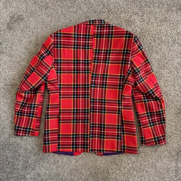OPPOSUITS Red Tartan Plaid Lumberjack Suit Sz 42 - Picture 8 of 14